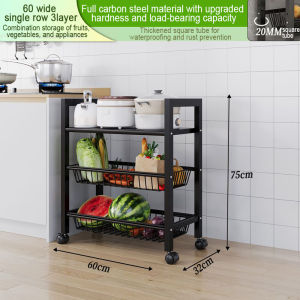 3/4/5 Layer Kitchen Organizer Storage Stainless Steel Kitchen Rack With Removeable Top Working Table Shelf With Wheel Microwave Oven Rack Heavy Duty Industrial Metal Rack Shelf Floor-Stand