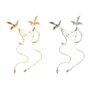 Exquisite Phoenixes Brooch with Tassels Animal Bird Pin Party Accessories for Elegant Women and Men Attire