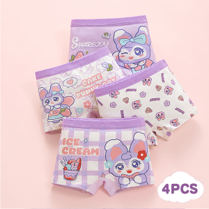 กางเกงในเด็กผู้หญิง ชุด4ตัว กกน.เด็ก เนื้อผ้าCOTTON ลายชัด ตรงปก น่ารัก ร้านไทย ส่งไว ตัดรอบเที่ยง