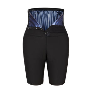 JHHB Men Body Shaper Thermo Sauna Pants Sweat Waist Trainer Leggings Slimming Weight Loss Workout Gym Compression Shorts Shapewear