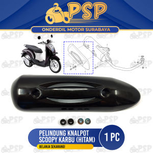 Pelindung Knalpot Scoopy Karbu - Cover Tutup Penutup Tameng Pengaman Muffler Exhaust Kenalpot Honda
