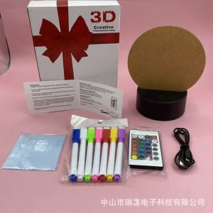 Bảng viết tin nhắn bằng chữ viết tay 16 Điều khiển từ xa bằng màu sắc 3d Đèn ngủ diy Đèn bàn có bảng thông báo trống có thể viết và xóa được kiểu graffiti