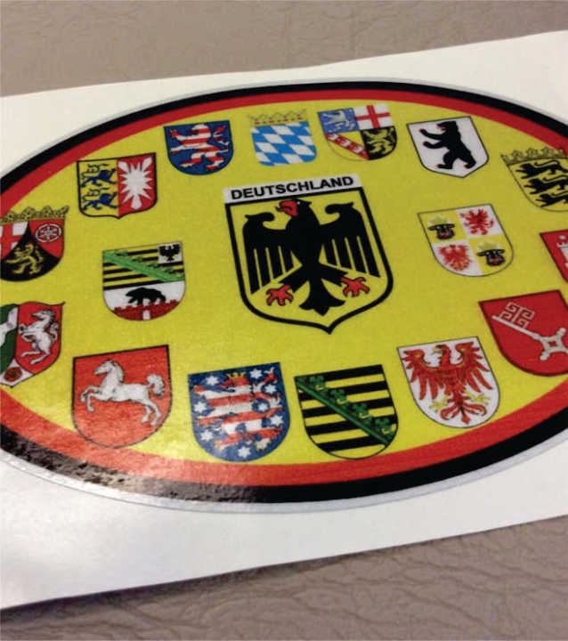 euro sticker 10 cities German by eurodecals 3M reflective sticker