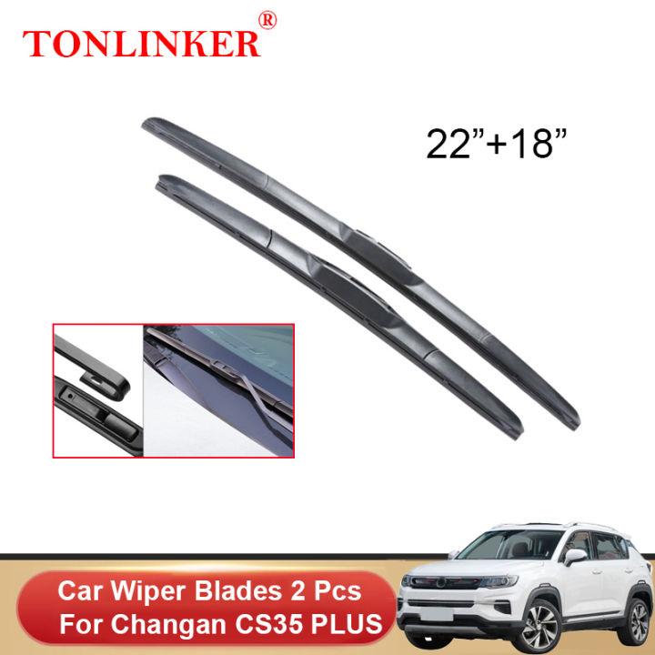 Tonlinker Car Front Windscreen Wiper Blades For Changan Cs35 Plus 2019 