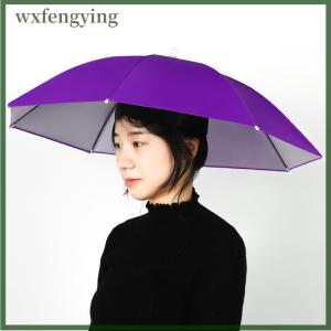 wxfengying Xách tay mưa hat ngoài trời gấp Ô câu cá Sun Shade chống UV cắm trại câu cá Mũ Nón Cap bãi biển Đầu Mũ phụ kiện