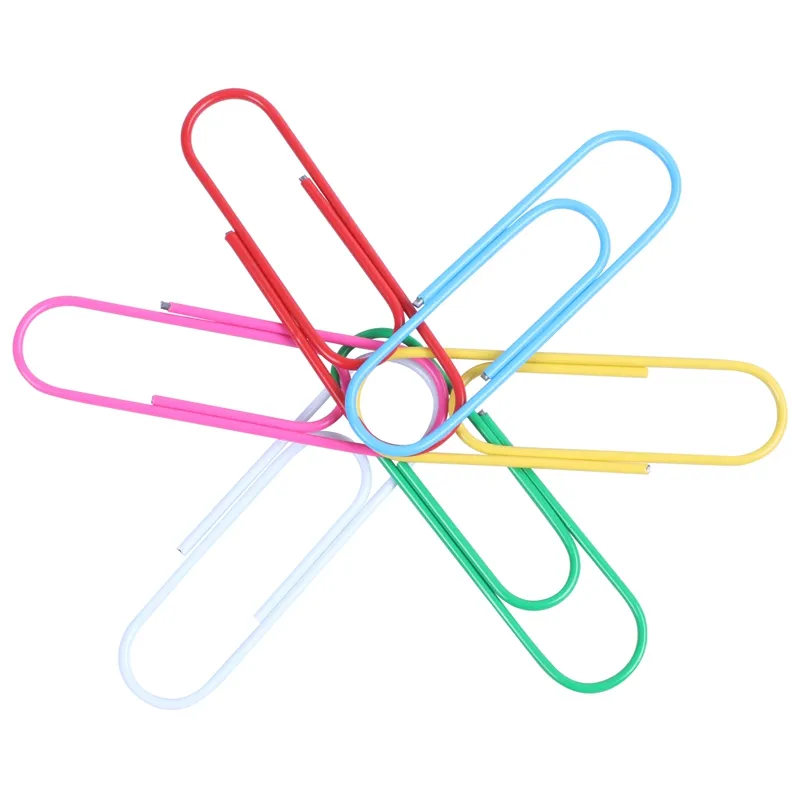 ARELENE Super Large Paper Clips Vinyl Coated, 60 Pack 4 Inch Assorted Color Jumbo Paper Clip - View #9