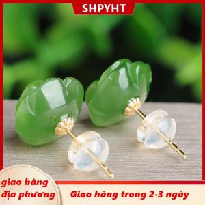 [COD] SHPYHT Giao hàng địa phương Tối Giản Thanh Lịch Ngọc Lục Bảo Màu Xanh Lá Cây Hình Dạng Hoa Stud Bông Tai Cho Món Quà Trang Trí Phụ Kiện Trang Trí Nội Thất Đồ Trang Sức Thời Trang