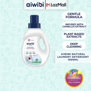 Aiwibi laundry detergent for babies protects soft fabrics effectively removes stains (1000ml)
