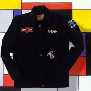 Jaket Jeans Denim Pria Bordir Emblem - THE BEATLES BLVCK