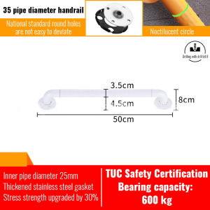 50cm Bathroom SUS304 Steel Safety Handicaped Handbar Handle Grab Bar Pemegang Tandas