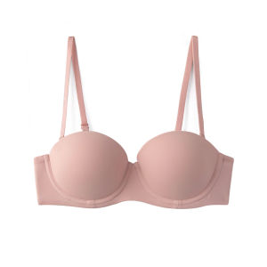 Foreign Trade Ladies Half Cup Bra Small Chest Push-up Thin Bra Large Non-Trace Bra Adjustable Anti-Sagging plus Size ☺1130
