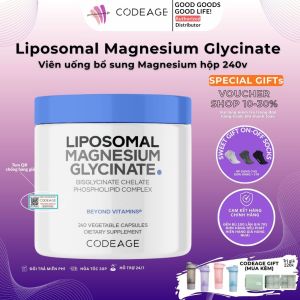 Magnesium Codeage Liposomal 240 Viên – Magie Bisglycinate Hấp Thu Tốt Hỗ Trợ Thư Giãn & Giấc Ngủ