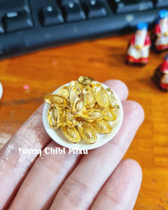 Bộ 20 Kim Loại Trang Trí Phong Cách Vintage 11x5x4mm + Dĩa Nhựa Đa Sắc - Dĩa Vàng/Bạc