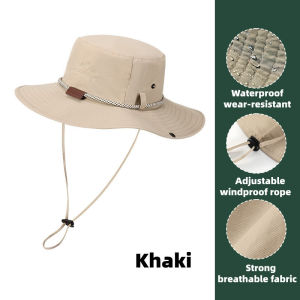 Bucket Hat Sun Hat Wide Brim Chin Strap Wind Resistant Uv Protection Outdoor Travel Hiking Fishing