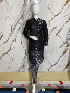 Kebaya Janggan/Kebaya Terbaru/Kebaya Wisuda Set Rok Plisket/Tunik Brokat Payet/kebaya wisuda Modern