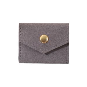 CC SP Nhỏ Túi đựng trang sức mini Vải nhung sợi vi mô Có thể gấp lại. Túi đựng vòng cổ và nhẫn Sang trọng nhẹ nhàng Màu trơn Hộp đựng bông tai Phụ nữ