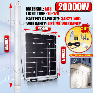 BUY 1 TAKE 1 Solar light Tube 80000W solar light Indoor Light solar light Outdoor Waterproof LED lamp household induction advertising light Solar light with remote