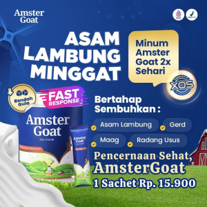 AMSTER GOAT - Susu Kambing Amstergoat Solusi Mengatasi Sembelit 1 Saset HEMAT - Rp. 15900