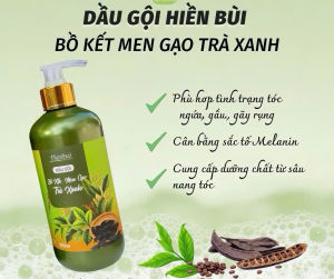 Dầu Gội Hiền Bùi chiết xuất từ Bồ Kết Men Gạo Trà Xanh 500ml Hỗ Trợ Giảm Rụng Tóc Gầu Bết