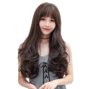 [ tặng kèm lưới và lược ] tóc giả nữ nguyên đầu xoăn dài tóc giả bộ cả đầu tóc giả mái thưa hàn quốc