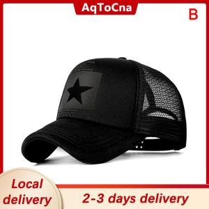 [COD] AqToCna Ship within 24 hours Five Star Pattern Baseball Cap Women Outdoor Baseball Hat Breathable Men
