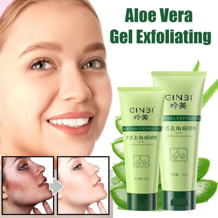 100g Aloe Vera Exfoliating Gel Face Scrub Peeling Gel Oil Moisturizing ...