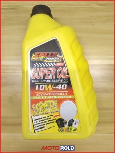 Speed Tuner Super Oil High-Grade Engine Oil 10W-40 Advance Formula Fully Synthetic Scratch Scanner MotoRold