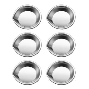 6 Pcs/Set Stainless Steel Mixing Palette Tray Small Palette Round Bowl for Mixing Various Pigments