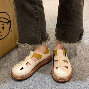 [Free Shipping] Summer Clogs New Style Slip-On Sandals With A Closed-Toe Design WomenS Breathable Thick-Soled Roman Sandals For Summer