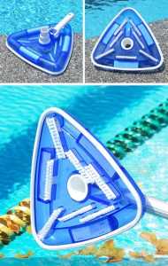 Kepala Vakum Pembersih Kolam Bentuk Segitiga Dengan Sikat