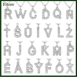 Fitow Fashion Shining A-Z Letter Pendant Charm Necklace 26 Initial Alphabet Name Clavicle Chain Party Valentines Day Jewelry Gift