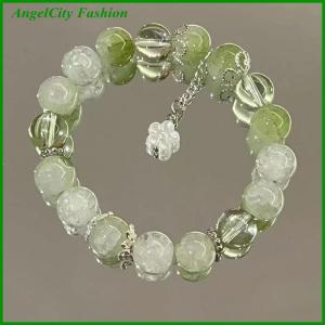 AngelCity Fashion Store Fashion Chinese Style Feather Butterfly Pendant Beaded Bracelet For Girls Women Light Luxury Jewelry Accessories Gift