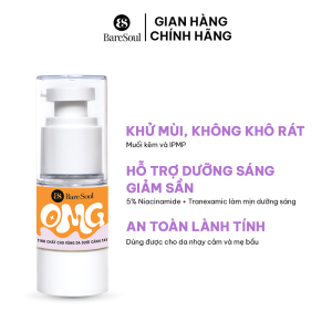 [ MÀU TÍM ] Serum nách khử mùi giảm sần & dưỡng trắng Baresoul Underarm Serum 20g