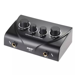 Professional Digital Karaoke Mixer Dual Mic Inputs for Home KTV Stage & Events Portable Audio Amplifier System