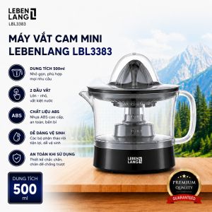 Máy Vắt Cam Mini Lebenlang LBL3383 500ml 40W Tự Động Đảo Chiều Ép Kiệt Nước Cam Chính Hãng