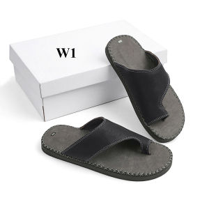 [MỞ BÁN 149 CÀNH] dép quai ngang da sáp nam thời trang kiểu dáng trẻ trung đế đúc liền khâu chỉ toàn bộ chắc chắn W2