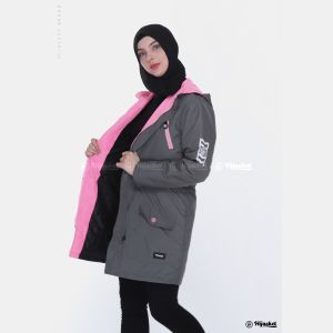 Hijacket Montix Cream 100% Oriiginal Jaket Adventure | Jaket Wanita Muslimah Bahan Waterproof