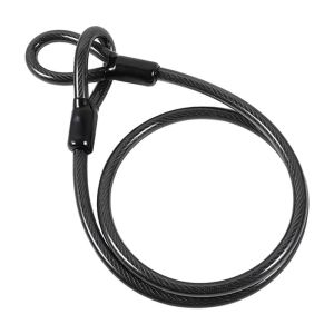 HAINDI พับเก็บได้ สายล็อคจักรยาน ยืดหยุ่นได้ ป้องกันการโจรกรรม โซ่ความปลอดภัยหนา ทนทานสำหรับงานหนัก เคลือบไวนิล สายเหล็กแข็งแรงสำหรับจักรยาน มอเตอร์ไซต์