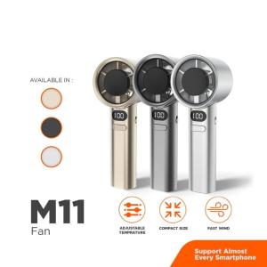 ( MY ACC ) M11 Kipas Angin Mini Genggam Portable High Speed Mini Fan Adjustable Super Strong Wind with Smart LED Display