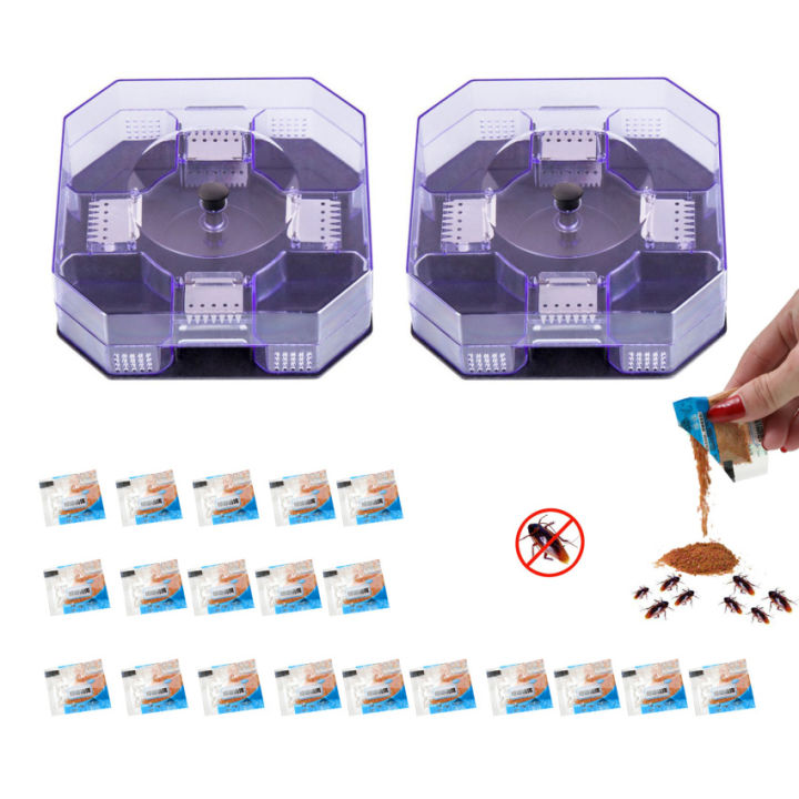 READY STOCK , Reuseable Cockroach Trap Box Non-Toxic Insert Killer ...