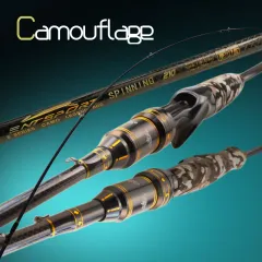 TRAINFIS】 8-16lb Medium Fishing Rod 1.8m/2.1m Full Carbon Spinning Rod  Baitcasting Rod Shore Casting Rod BC Toman/Snakehead Rod