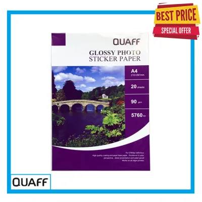 50 sheet 90 gsm Photo Sticker QUAFF Glossy A4 (U-DS-LR)
