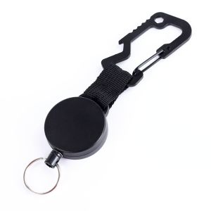 Gantungan Kunci Tarik Bahan Logam Retractable Keychain Tali Baja Bisa Ditarik Gantungan Kunci Multifungsi