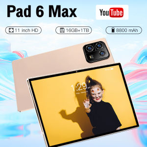 【CAN COD+READY】Android Tablet Pad 6 Max 11Inch 4G 5G WiFi Network 10core Snapdragon 8 gen2 Dual SIM SD Card Suitable For Android 13 Computer System Smart Tablets 16GB RAM + 1TB ROM Memory Dual 48MP 108MP Camera 1440*3200 Game Board 8800mah battery