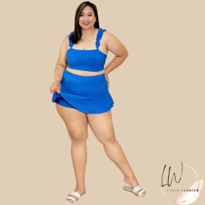 Nicole High Waist Skort Plus Size Swimsuit Set Womenswear Set XL-2XL