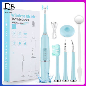 Dearbeauty USB Charging Electric Scaler Ultrasonic Toothbrush 5 Modes Portable Touch Switch Tartar Remover Household Tooth Cleaner
