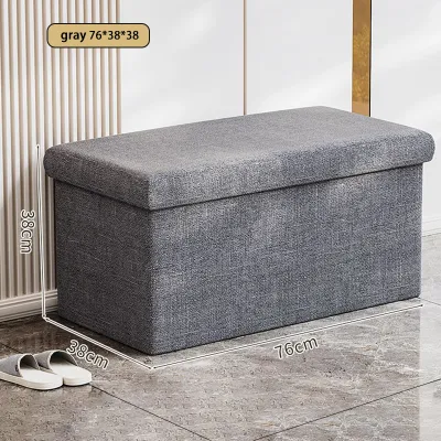 Folding storage stool Storage stool Shoe stool Storage bin Household folding rest stool