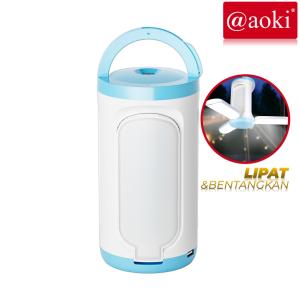 AOKI Lampu Darurat/Camping 4800mAh dengan Powerbank - USB Type-C Pengisian Cepat Multifungsi Meja & Gantung Desain Modern Stylish