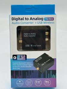 CONVERTER OPTICAL TO AV RCA BT 5.0 WIRELESS DIGITAL AUDIO TO ANALOG AUDIO CONVERTER FR