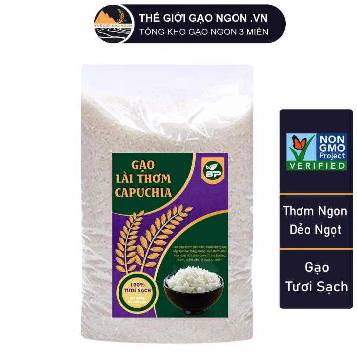 Gạo Lài Campuchia Xát Mới - Cam kết 100% Gao tươi sạch